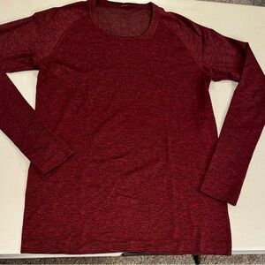 lululemon athletica Long Sleeve Tee in Burgundy Heather